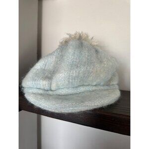 Donegal Design Handwoven Mohair Wool Blend Knit Beret Hat Ireland Old Money